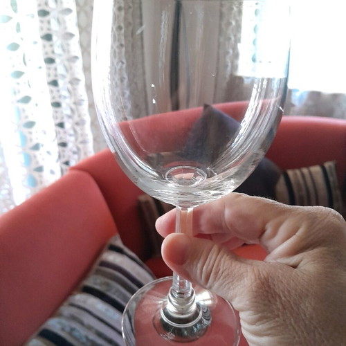 Crystal stemmed glasses for water or beer, like new, pack of 20