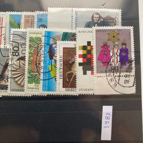 Germany used complete stamp series 1983