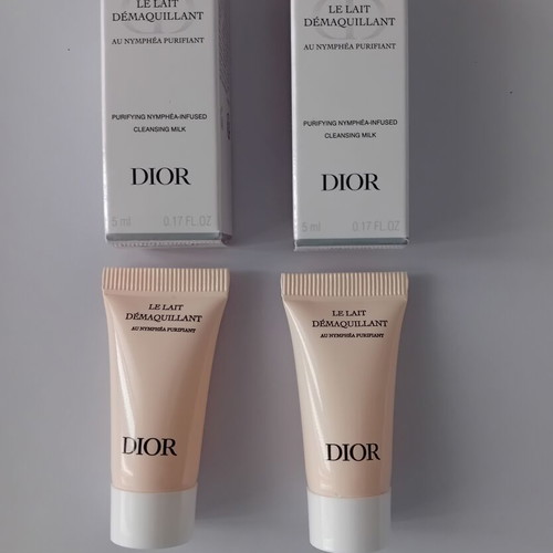 Dior Le Lait Démaquillant Purifying Cleansing Milk travel set, 2 x 5 ml