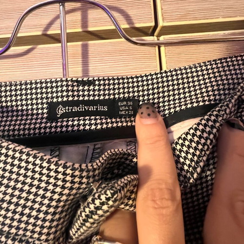 Γυναικείο παντελόνι Stradivarius μεταχειρισμένο, μαυρόασπρο, μέγεθος S