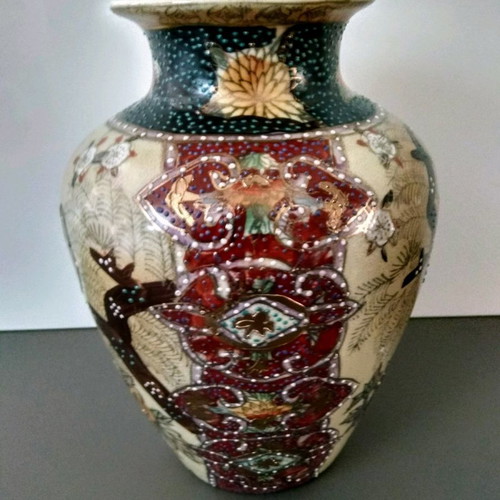 Royal Satsuma vases used, pack of 3, height 23 cm