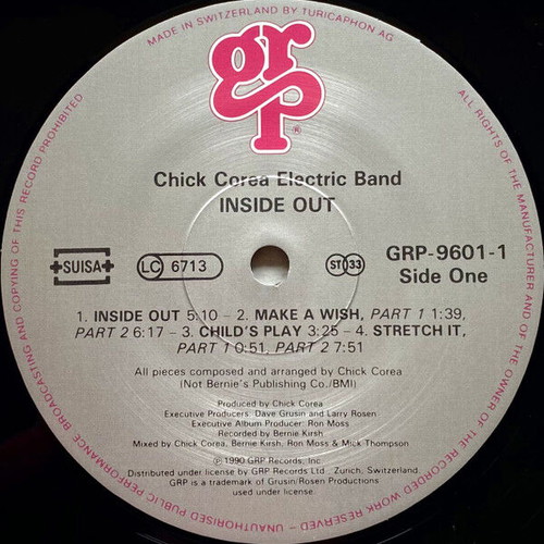 Chick Corea Elektric Band Inside Out vinyl record used, jazz