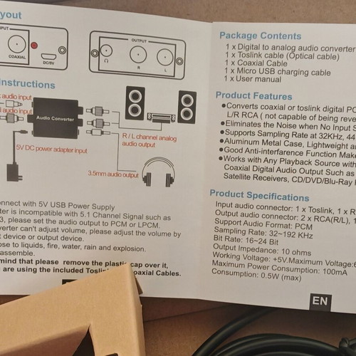Digital to Analog Audio Converter 192kHz DAC new set