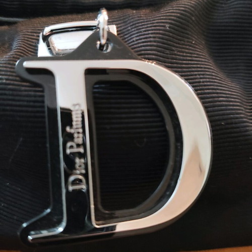 Dior small black hand bag like new with silver details