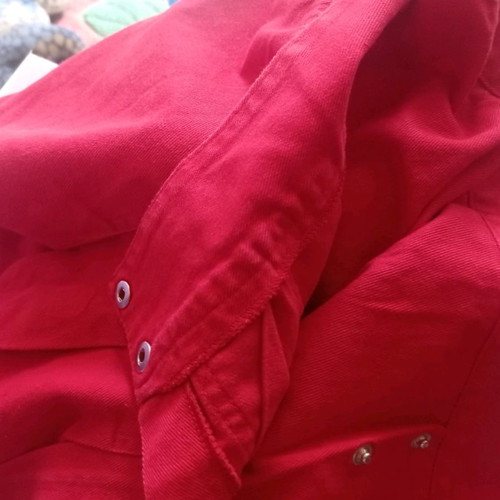 Esti skirt red used, length 36cm, waist 76cm