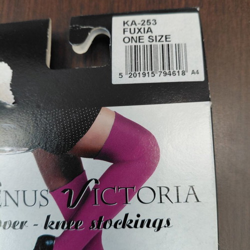 Vennus Victoria over-the-knee women's socks, new, pink and fuchsia, pack of 2