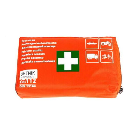 First Aid Kit DIN 13164 with Resuscitation Mask, Waterproof Case