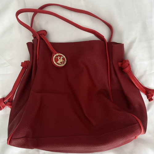 Beverly Hills Polo Club Red Tote Shoulder Bag like new