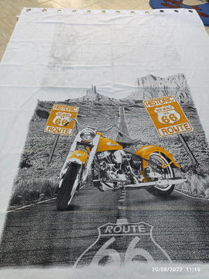Digital print curtain 2.00x2.60 road new, 50% cotton 50% polyester