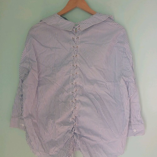 Glamorous shirt like new, size xs/m, white and blue