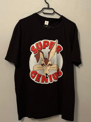 T-shirt Coyote Super Genius 100% cotton XL new, black