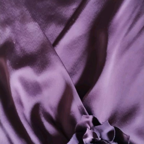 Vintage set skirt blouse used, georgette with satin fabric