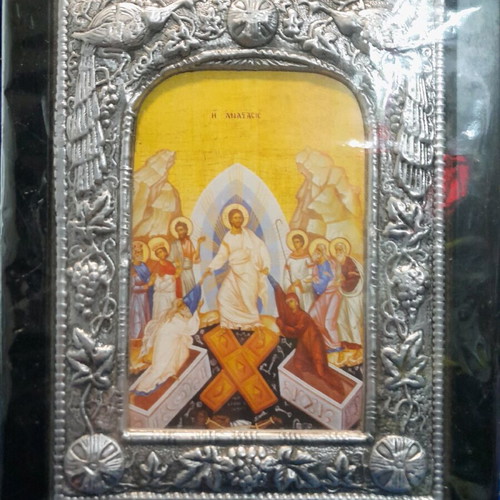 Resurrection icon new, made of stainless metal