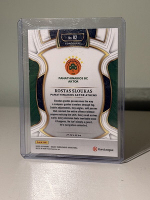 Panini Select Euroleague Kostas Sloukas SSP λευκά σπάρκλς καινούργιο