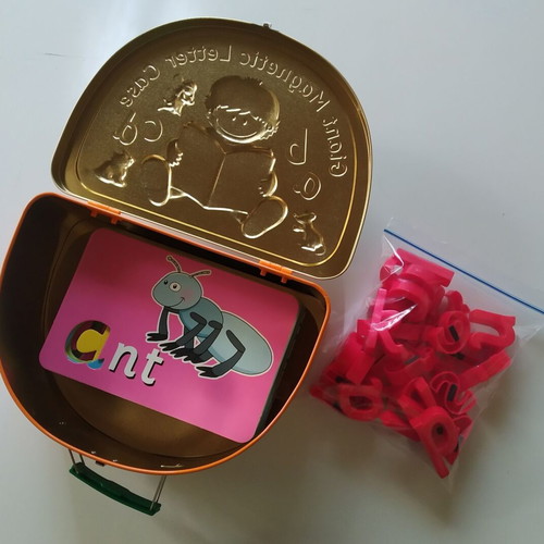 ELC Metal Letter Case with Cards and Magnetic Letters used