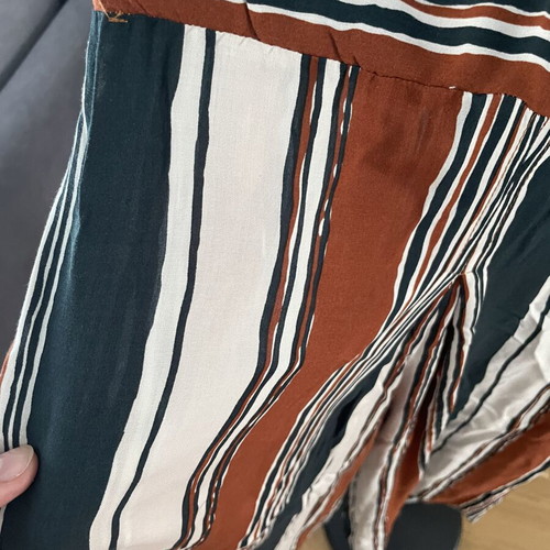 Anel striped zip culottes with elastic waist, like new, colorful