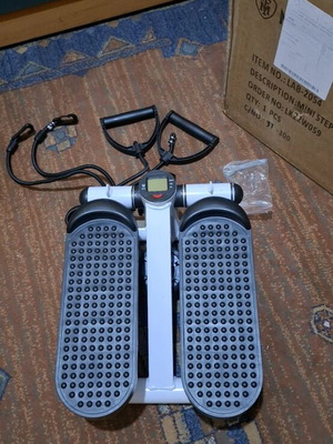 Mini stepper ολοκαίνουργιο με αντιστάσεις, λαβές και λάστιχα χεριών, αχρησιμοποίητο