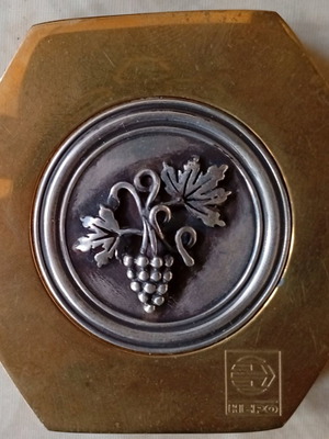 Ilias Lalaounis decorative press papier new, brass with silver medal