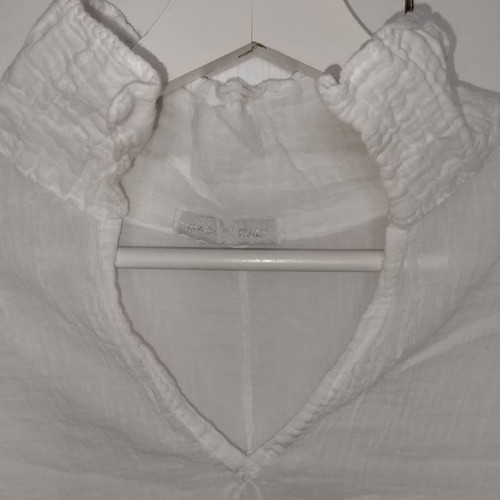 Italian white tunic used, summer, 100% cotton