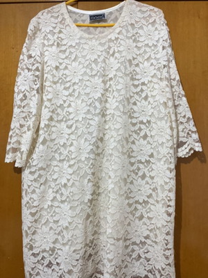 Dansport white lace blouse XL like new