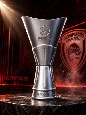 Τρόπαιο Euroleague 2026 Ολυμπιακός συλλεκτικό 3D printed