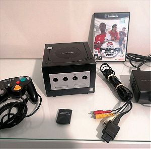 Nintendo gamecube black+fifa+memory