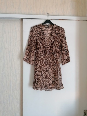 Transparent tunic Marks & Spencer, like new, beige and brown, size XL