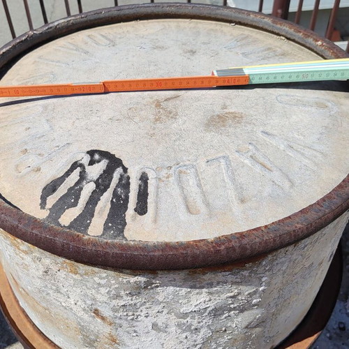 Metal military barrel used, Bosnian army collectible