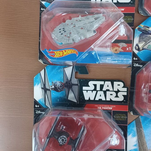 Star Wars Hot Wheels Mattel collection set of 7 used ships