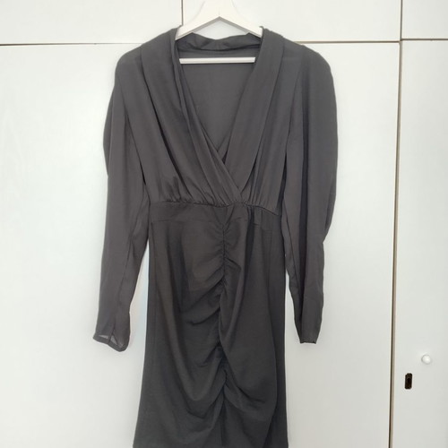 Black dress used small medium with ruching and tulle