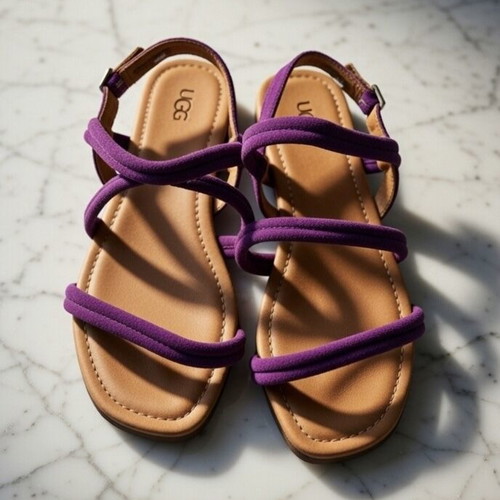 Ugg Mytis Pink Fuchsia Suede Strappy Sandals Size 37 Like New
