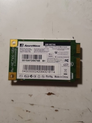 Azurewave AW-NE766 WiFi network card used, miniPCIe