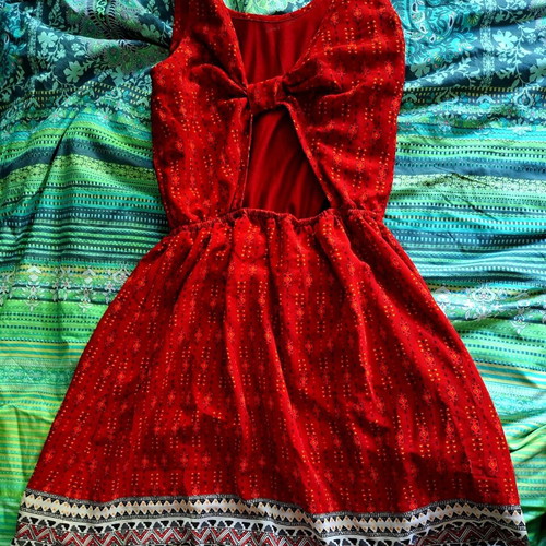H&M Divided dress with open back and bow, size XXS / 32
