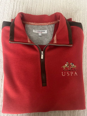Μπλούζα ανδρική U.S. Polo Assn. σαν καινούργια, κόκκινη και πορτοκαλί, μέγεθος S