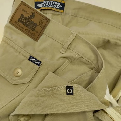 Vintage men's cargo pants Rodeo 3XL like new, light khaki
