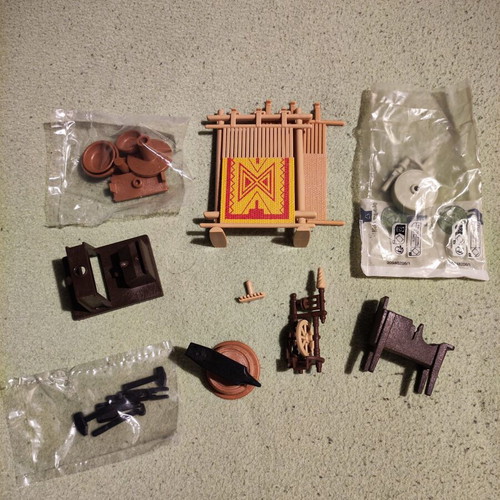 Playmobil smithy, potter and carpet maker equipment set new