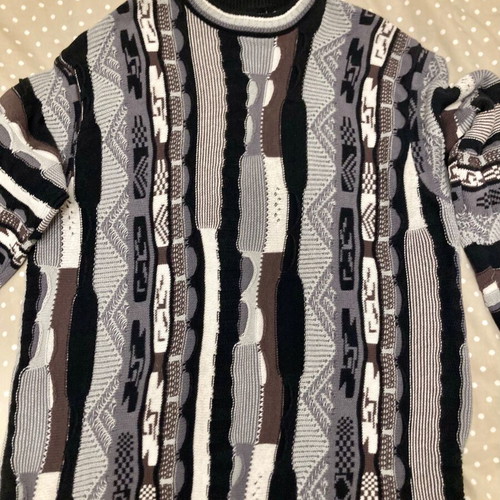 Zara men's knit sweater new, size M, black and gray