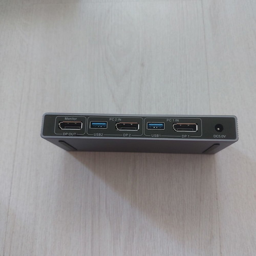 Premium 8K DisplayPort KVM Switch SJW-DP202C with 4x USB 3.0 for 2 Computers
