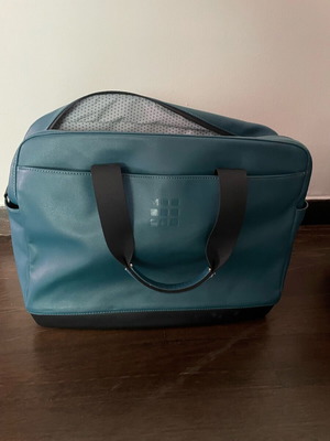 Moleskine Leather Laptop Bag Blue Like New
