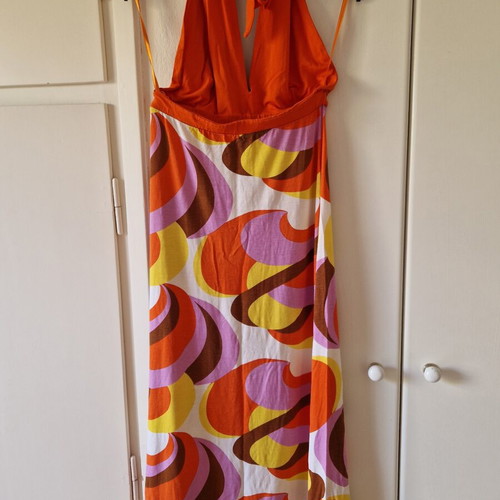 Le Vertige summer backless dress, size S, yellow and orange