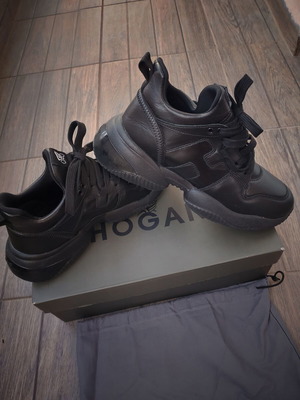 Hogan Interaction chunky δερμάτινα sneakers σε μαύρο, μέγεθος 39