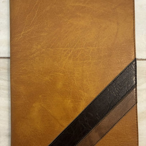 Vintage leather document holder, brown