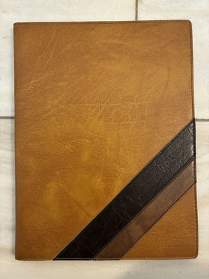 Vintage leather document holder, brown
