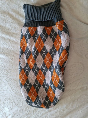 Dog pullover used, warm and soft