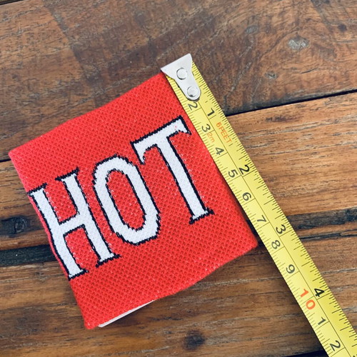 Cotton wrist accessory new, white and red