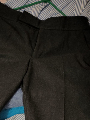 Παντελόνι InWear μεταχειρισμένο, σκούρο γκρι, μάλλινο με ναύλον, νούμερο 36