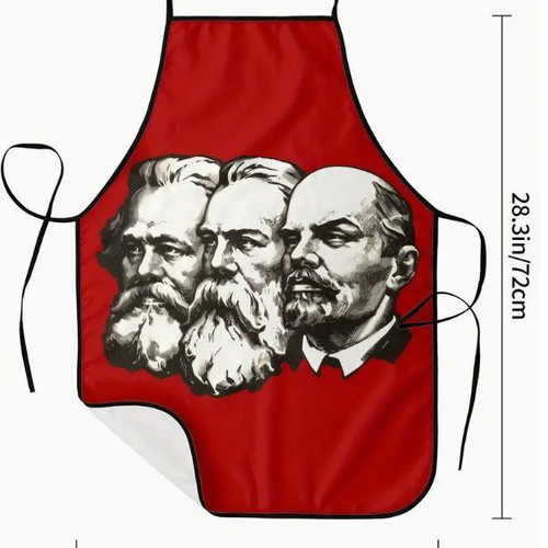 Marx Engels and Lenin kitchen apron new