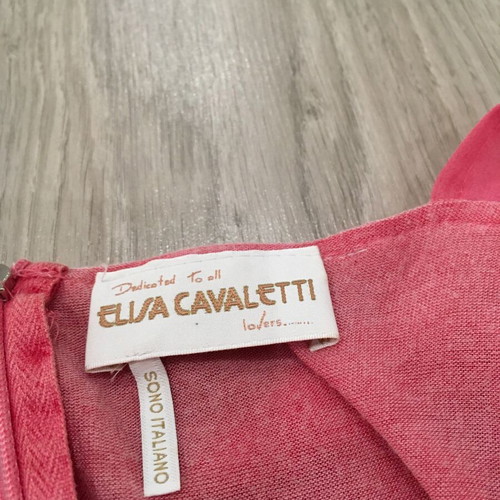 Elisa Cavaletti Long Pink Dress S Like New With Metallic Effect