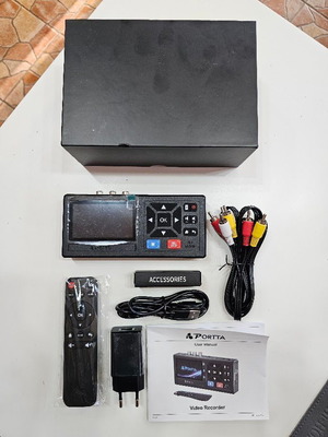 Portta VD10 VHS σε ψηφιακός μετατροπέας εγγραφέας με 128GB USB 3.0, 1080p, οθόνη LCD, τηλεχειριστήριο