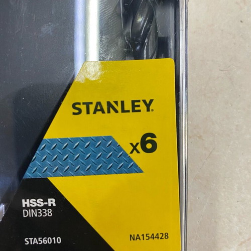 Stanley iron drill bit set 6 pieces new